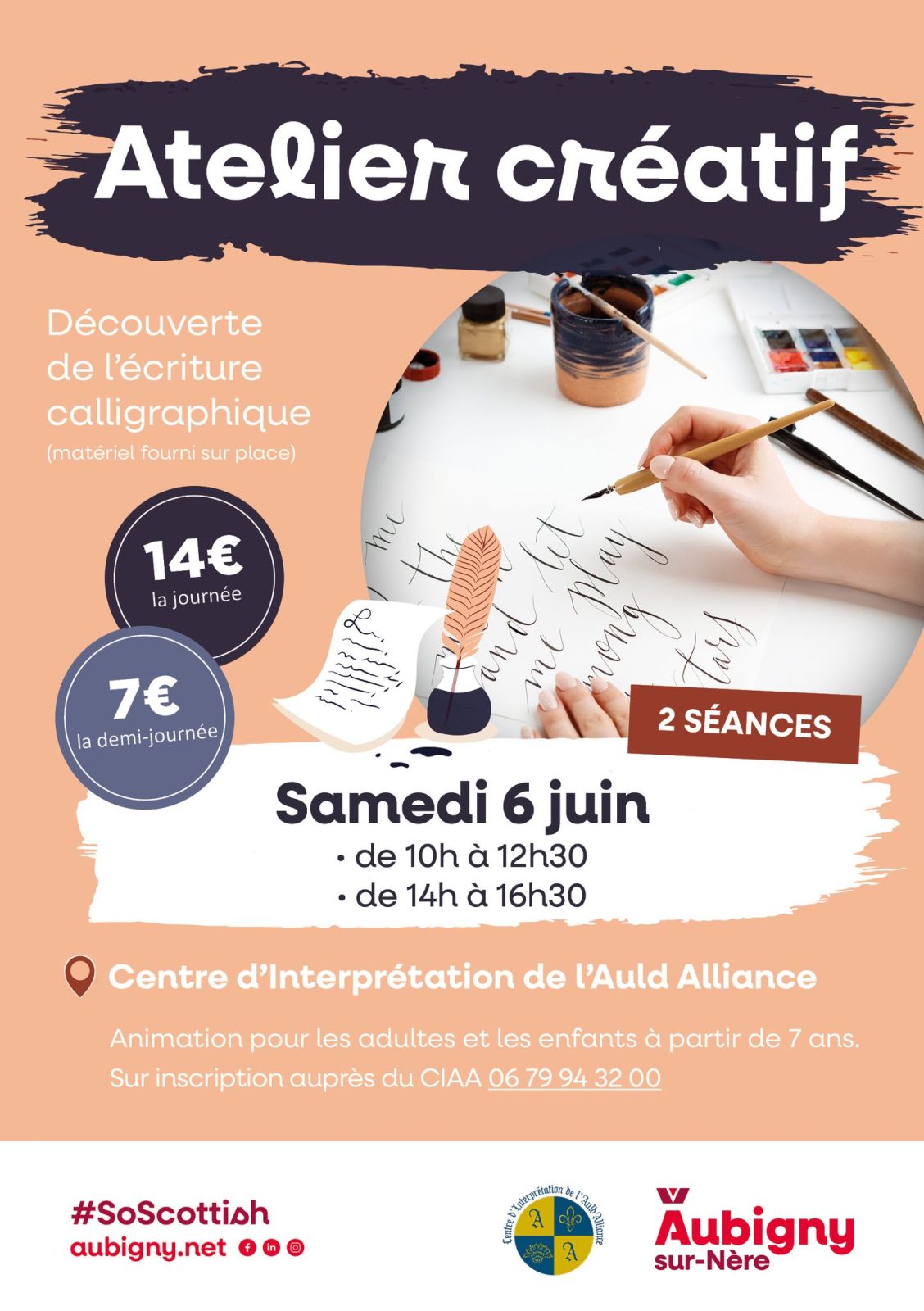 Atelier créatif : découverte de l’écriture calligraphique