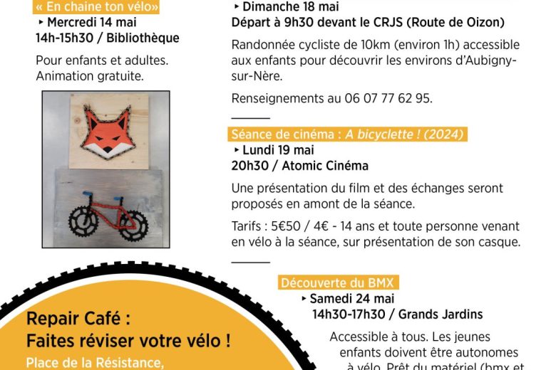 Flyer mai à vélo 20252