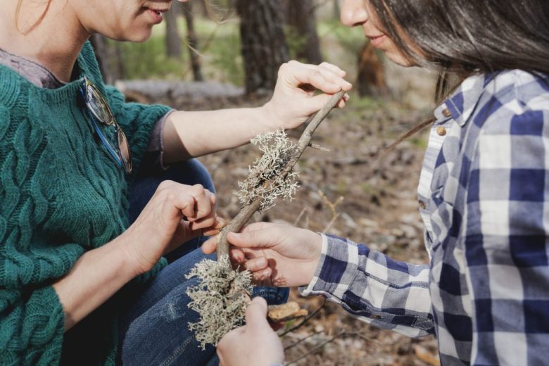 happy-girls-holding-branch