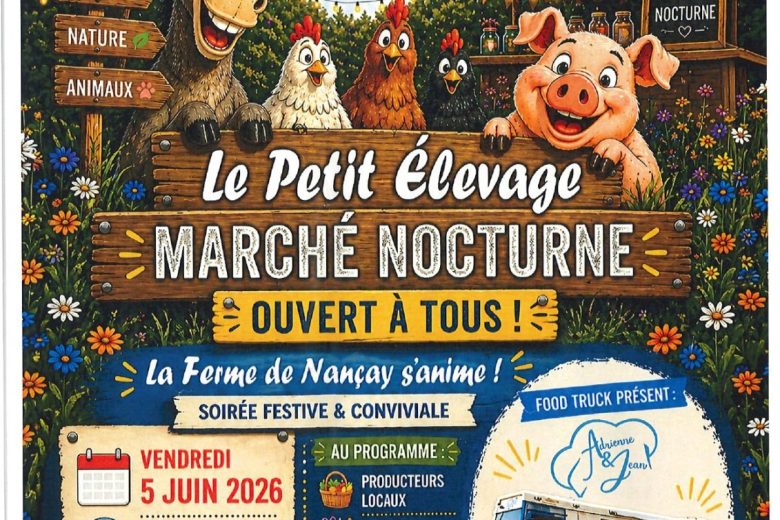 Affiche – marché nocturne – Nançay