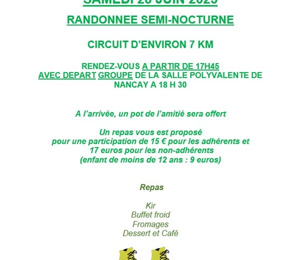 Affiche – randonnée – Nançay