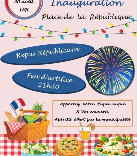 Affiche – repas et feu – Clémont