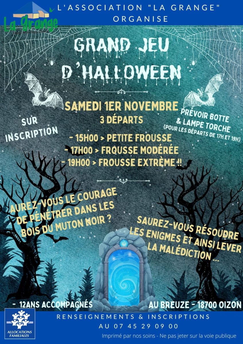 Grand Jeu d'HalloweenActivité pendant les vacances de la Toussaint