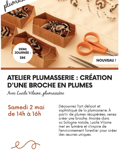 Affiche – atelier plumasserie – aubigny