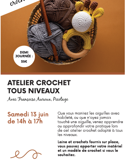 Affiche – atelier crochet – Aubigny