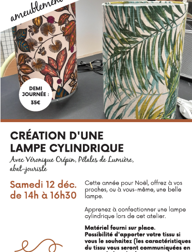 Création d&rsquo;un abat-jour en tissu